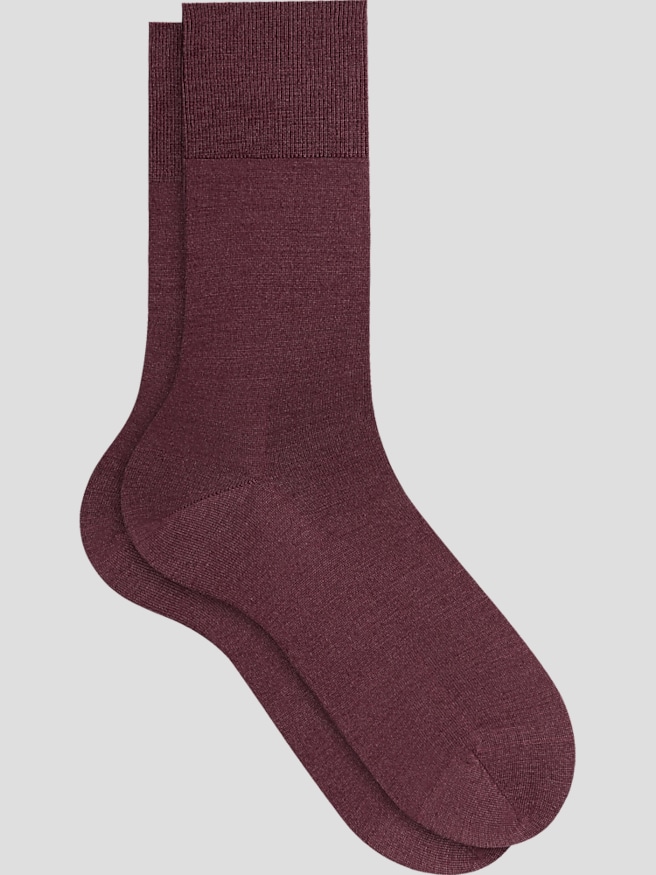 Falke Men's Wool Airport Socks, 1-pair , Barolo / Burgundy