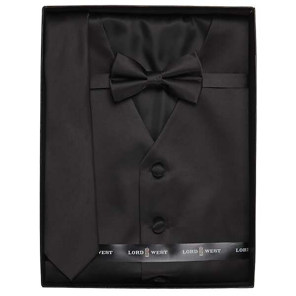 Lord West Men's 3-Piece Formalwear Box Set Black - Size: XL