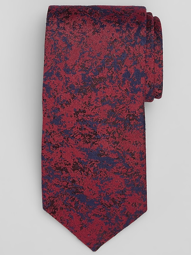 Awearness Kenneth Cole Camouflage Floral Tie Burgundy