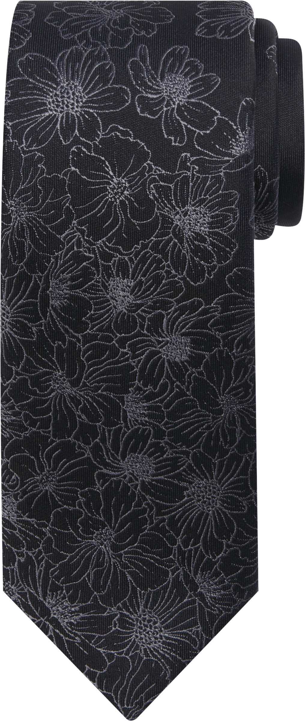 Narrow Floral Panel Tie