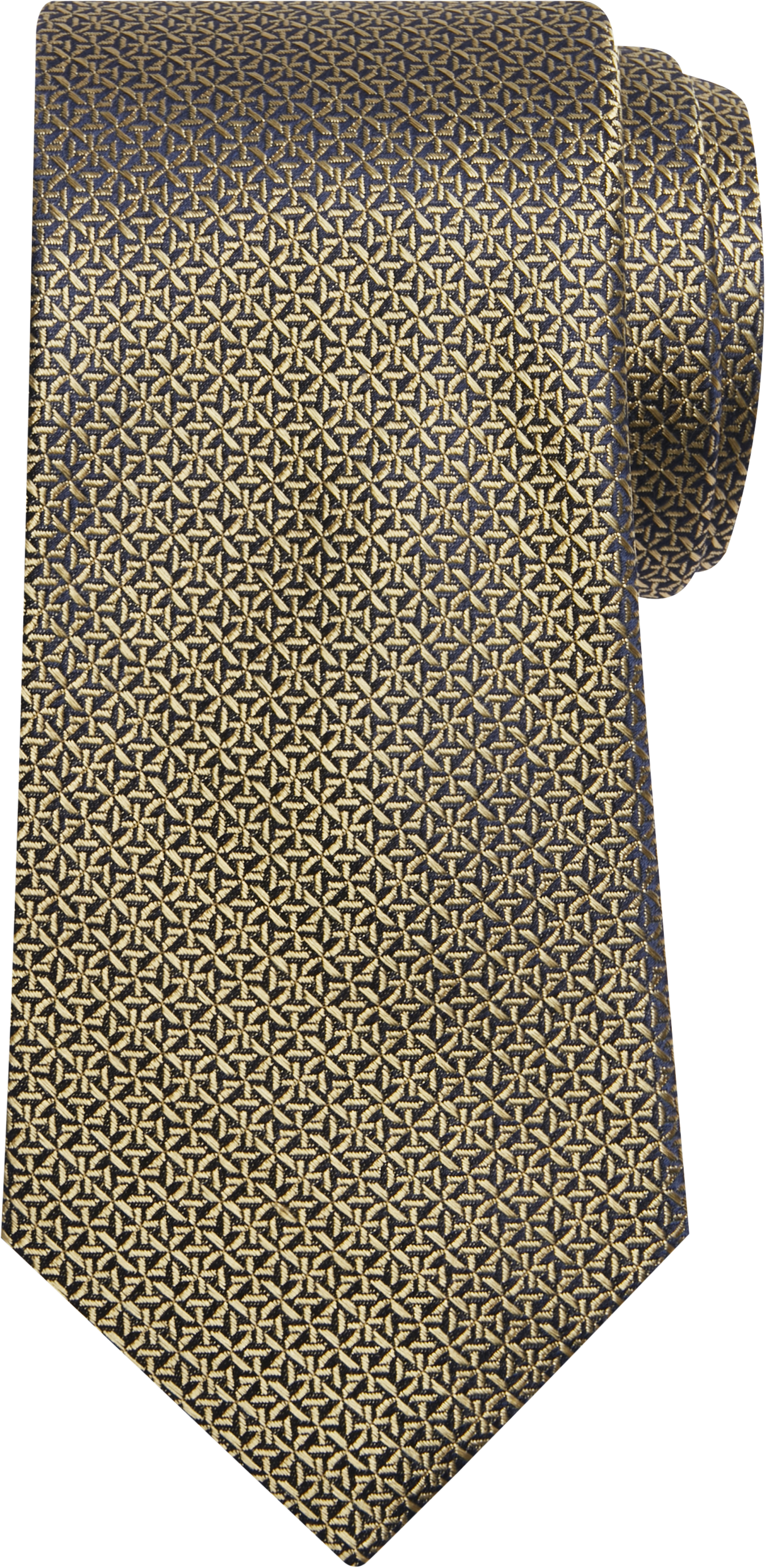 Narrow Starry Geometric Silk Tie
