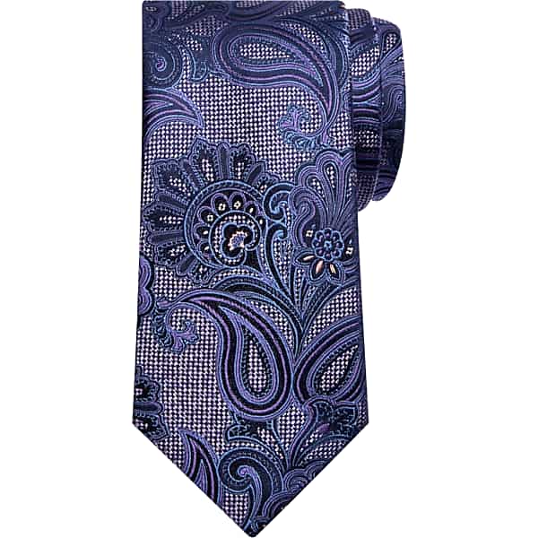 Joseph Abboud Men's Narrow Grainy Paisley Silk Tie Purple - Size: One Size TMW8ZUD80032