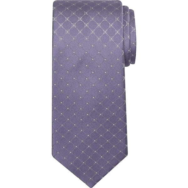 Pronto Uomo Men's Narrow Diamond Grid Tie Lilac - Size: One Size - Only Available at Men's Wearhouse TMW8ZW380032