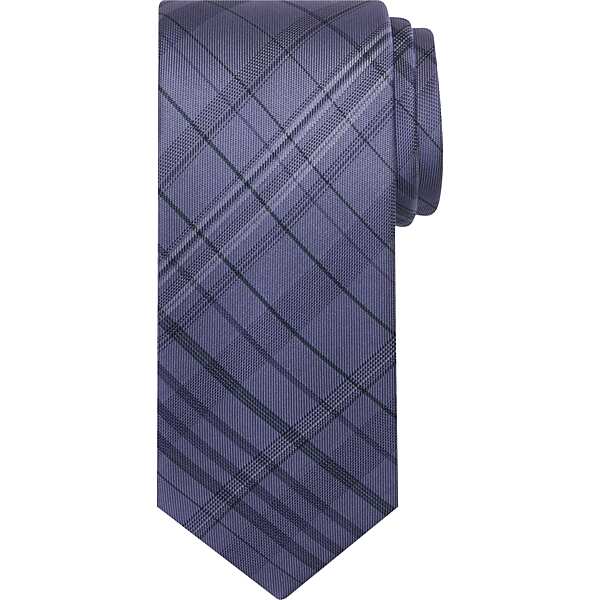 Pronto Uomo Men's Sleek Plaid Tie Purple - Size: One Size - Only Available at Men's Wearhouse TMW8ZW480032