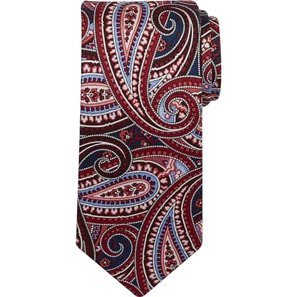 Pronto Uomo Men's Super Paisley Silk Tie Red - Size: One Size - Only Available at Men's Wearhouse TMW8ZW580015