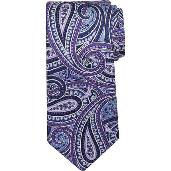 Pronto Uomo Men's Super Paisley Silk Tie Purple - Size: One Size - Only Available at Men's Wearhouse TMW8ZW580032