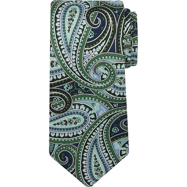 Pronto Uomo Men's Super Paisley Tie Green - Size: One Size - Only Available at Men's Wearhouse