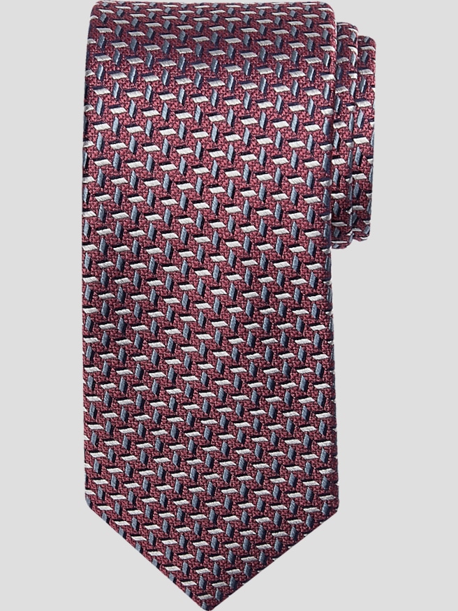 Joseph Abboud Men's Narrow Micro-Pattern Tie , Pink