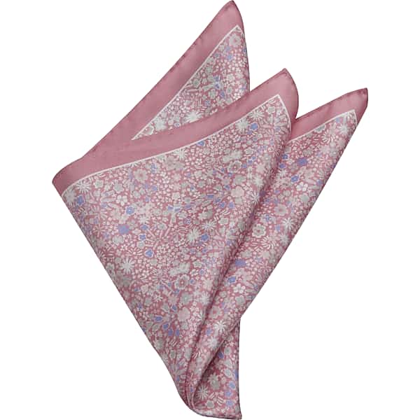 Pronto Uomo Men's Mini Millefiori Floral Pocket Square Pink - Size: One Size - Only Available at Men's Wearhouse TMW8ZWA80069