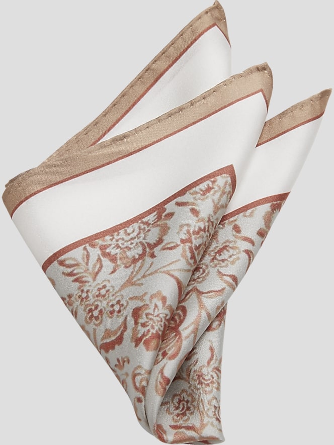 Joseph Abboud Floral Silk Pocket Square
