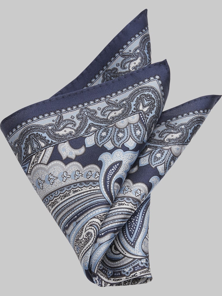 Joseph Abboud Paisley Silk Pocket Square