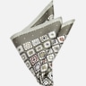 Joseph Abboud Stamped Medallion Silk Pocket Square