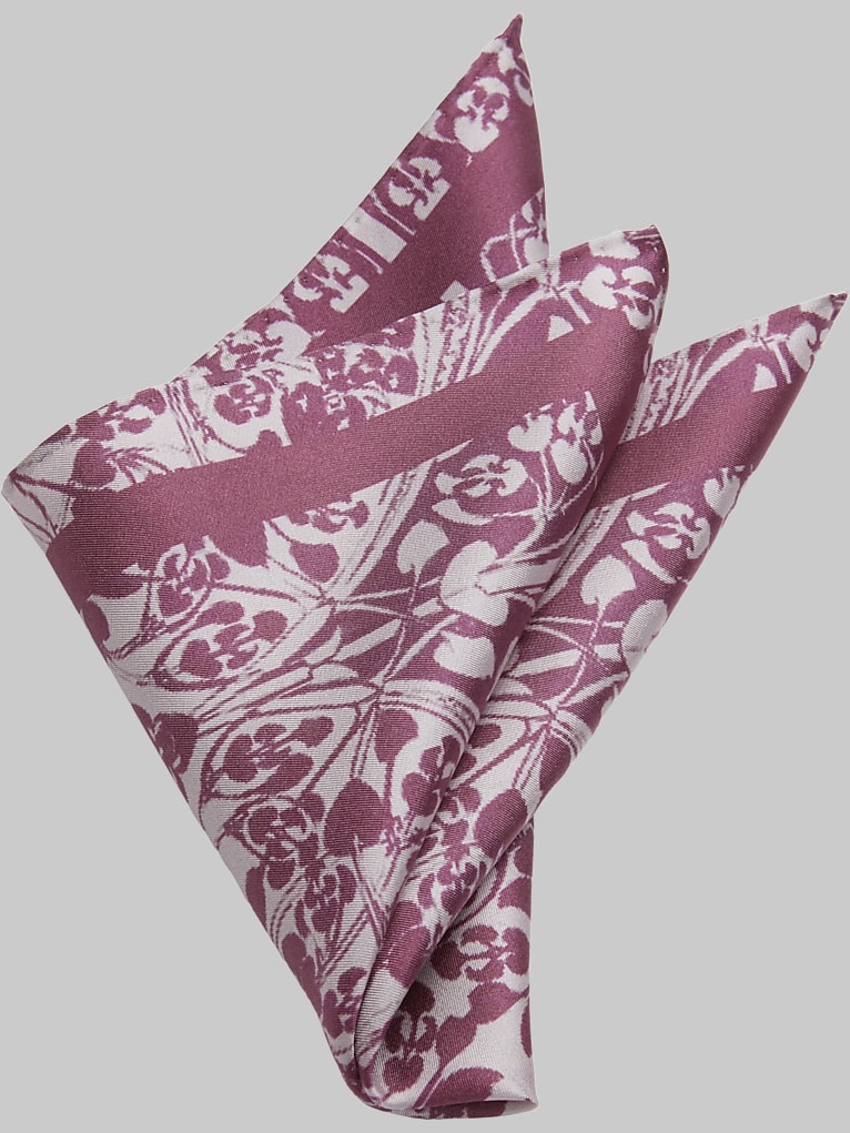 Joseph Abboud Floral Silk Pocket Square