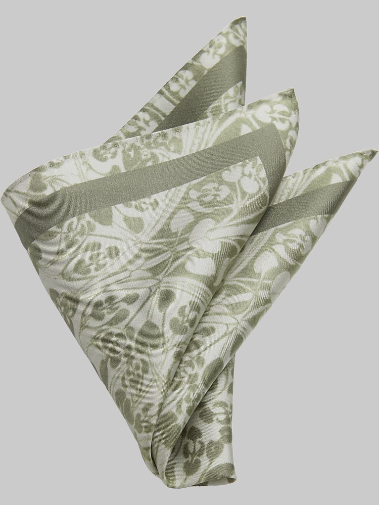 Joseph Abboud Floral Silk Pocket Square
