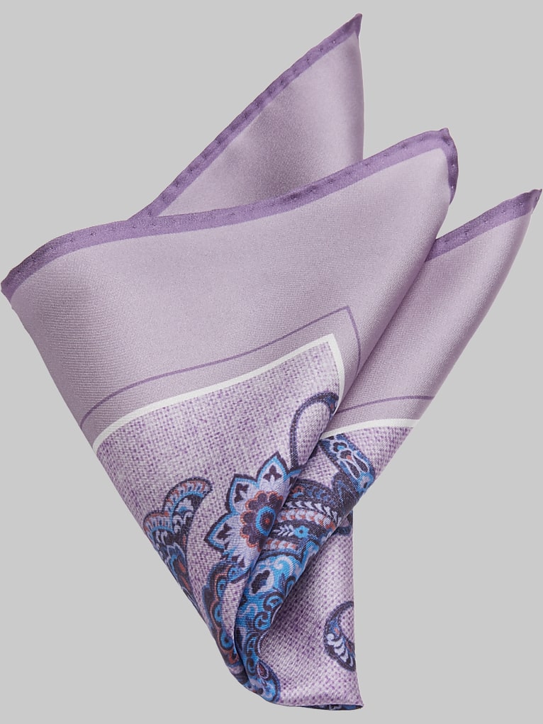 Joseph Abboud Paisley Botanical Silk Pocket Square