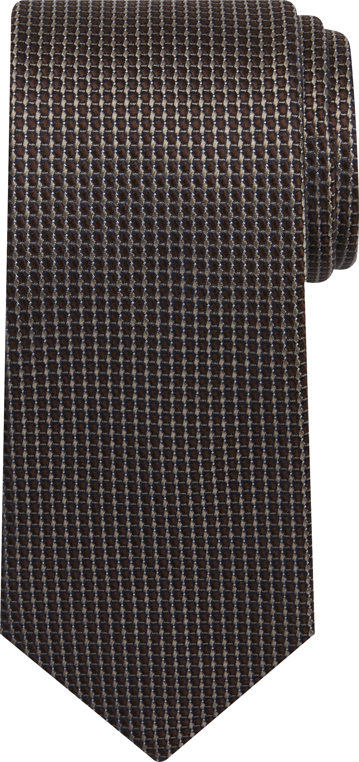 Two-Tone Micro Grid Silk Tie