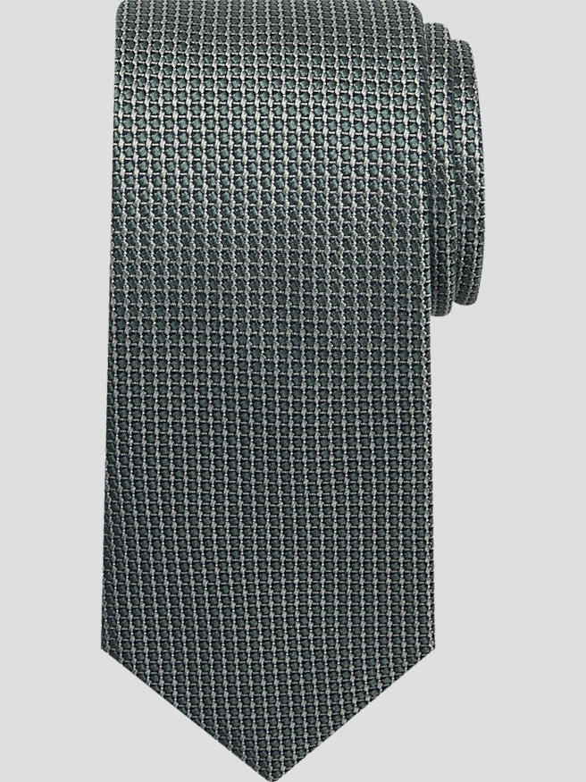 Joseph Abboud Men's Two-Tone Micro Grid Silk Tie , Green