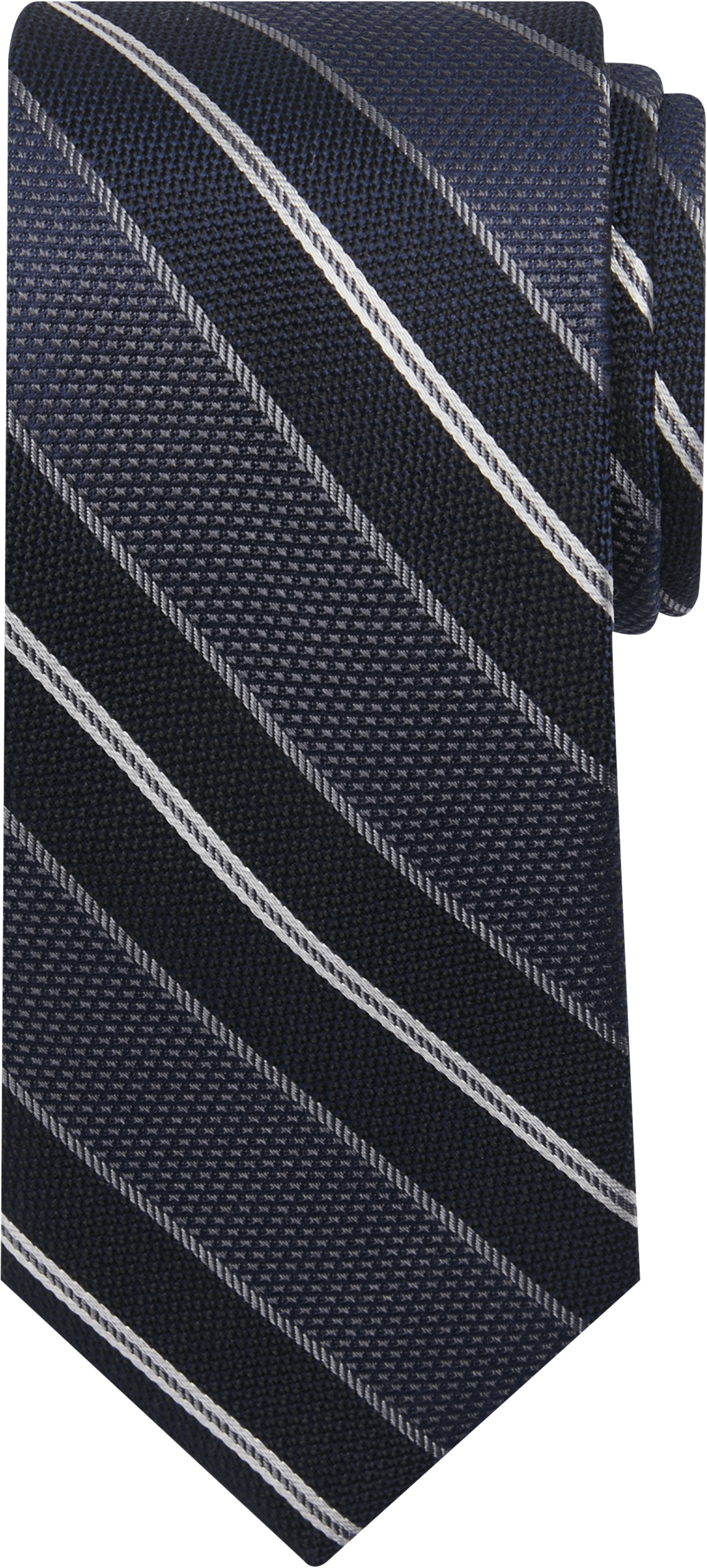 Narrow Textured Stripe Tie