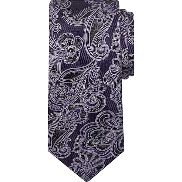 Joseph Abboud Men's Narrow Tonal Paisley Tie Purple - Size: One Size TMW8ZWU80032