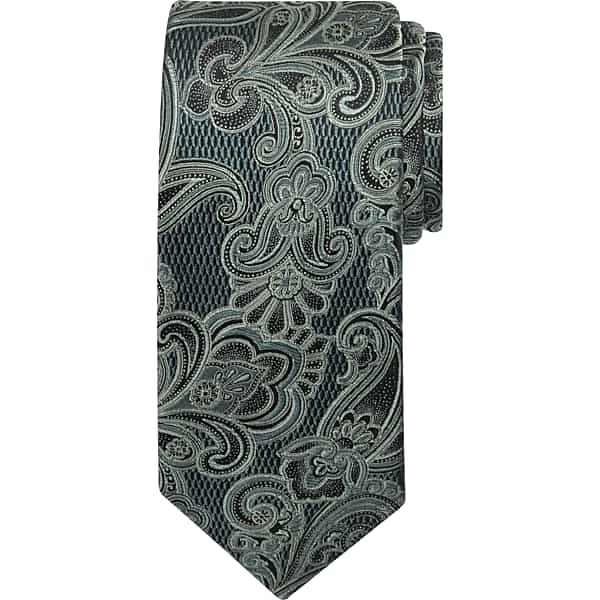 Joseph Abboud Men's Narrow Tonal Paisley Tie Green - Size: One Size TMW8ZWU80043