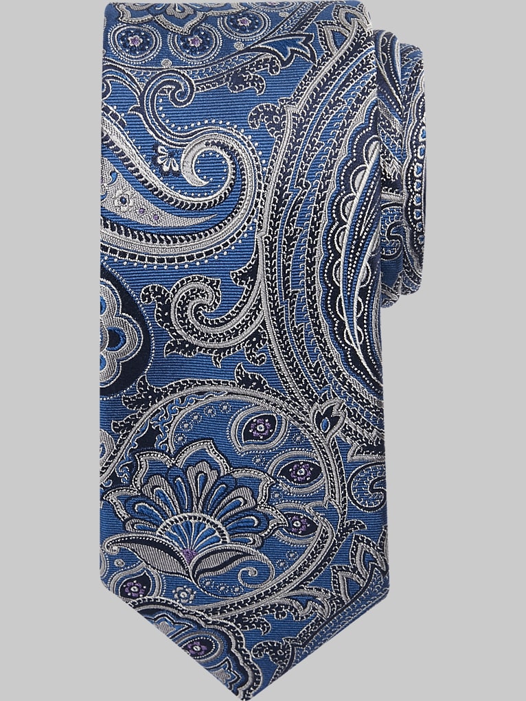Joseph Abboud Narrow Paisley Botanical Silk Tie
