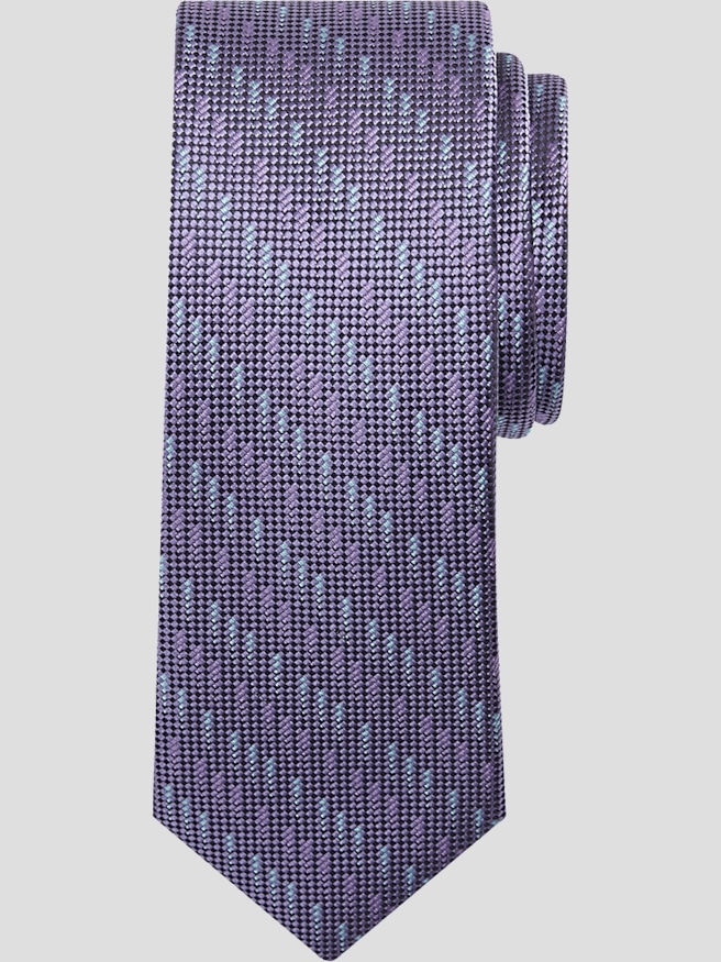 Egara Men's Narrow Comets Tie , Purple