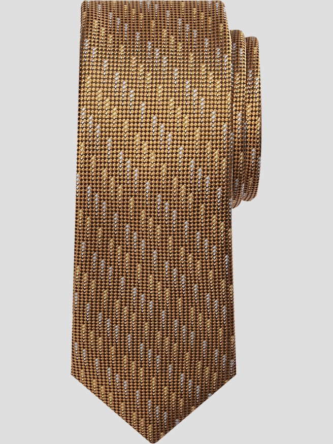 Egara Men's Narrow Comets Tie , Gold / Metallic