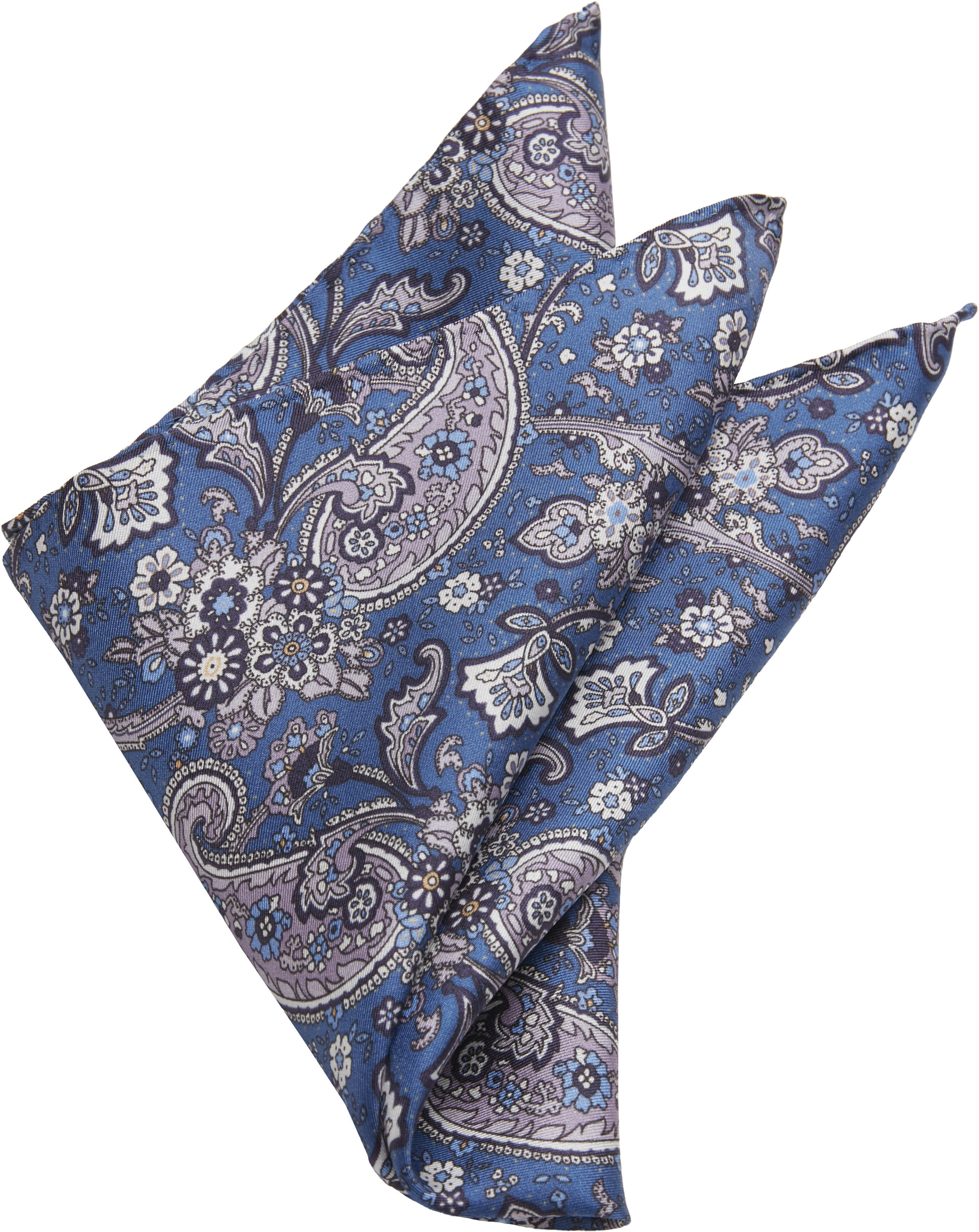 Paisley Lattice Silk Pocket Square