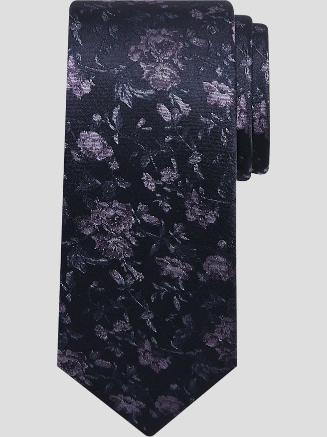 Awearness Kenneth Cole Men's Rose Garden Floral Tie , Purple