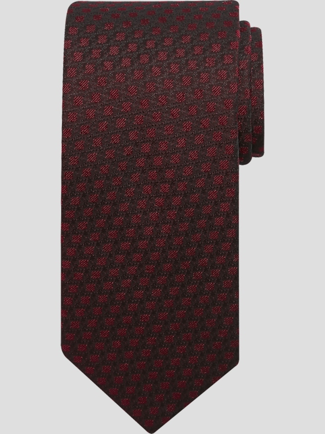 Pronto Uomo Men's Diamante Tie , Red