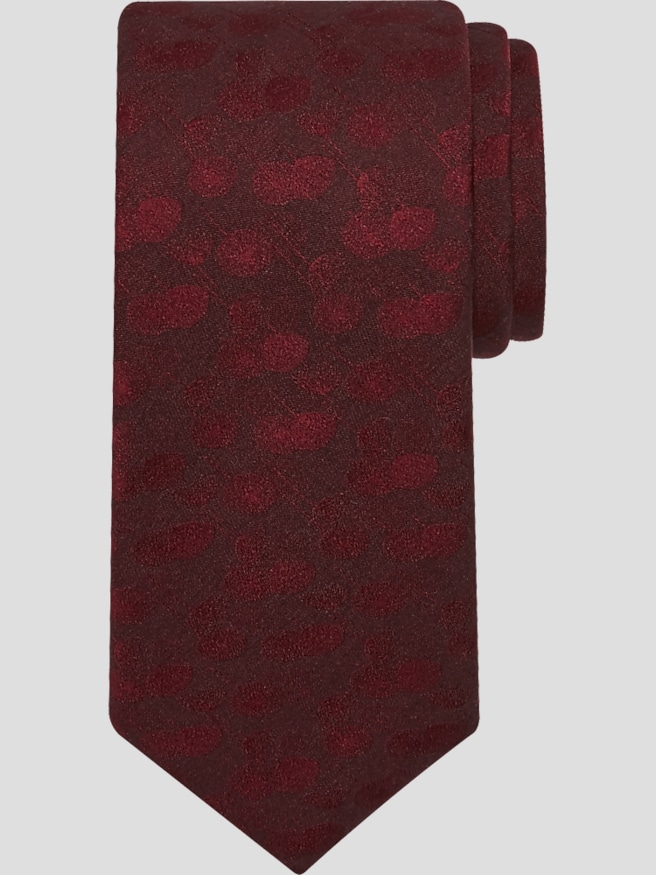 Pronto Uomo Men's Narrow Dandelion Tie , Red