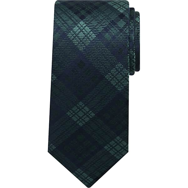 Pronto Uomo Men's Tonal Plaid Tie Green - Size: One Size - Only Available at Men's Wearhouse
