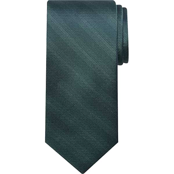 Pronto Uomo Men's Diagonal Stripe Silk Tie Green - Size: One Size - Only Available at Men's Wearhouse TMW8ZXE80043