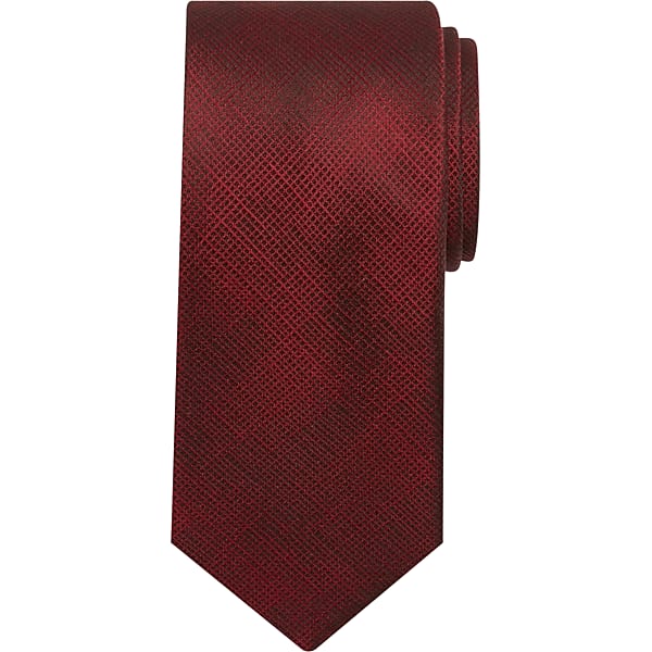 Pronto Uomo Men's Narrow Screen Silk Tie Red - Size: One Size - Only Available at Men's Wearhouse TMW8ZXG80015