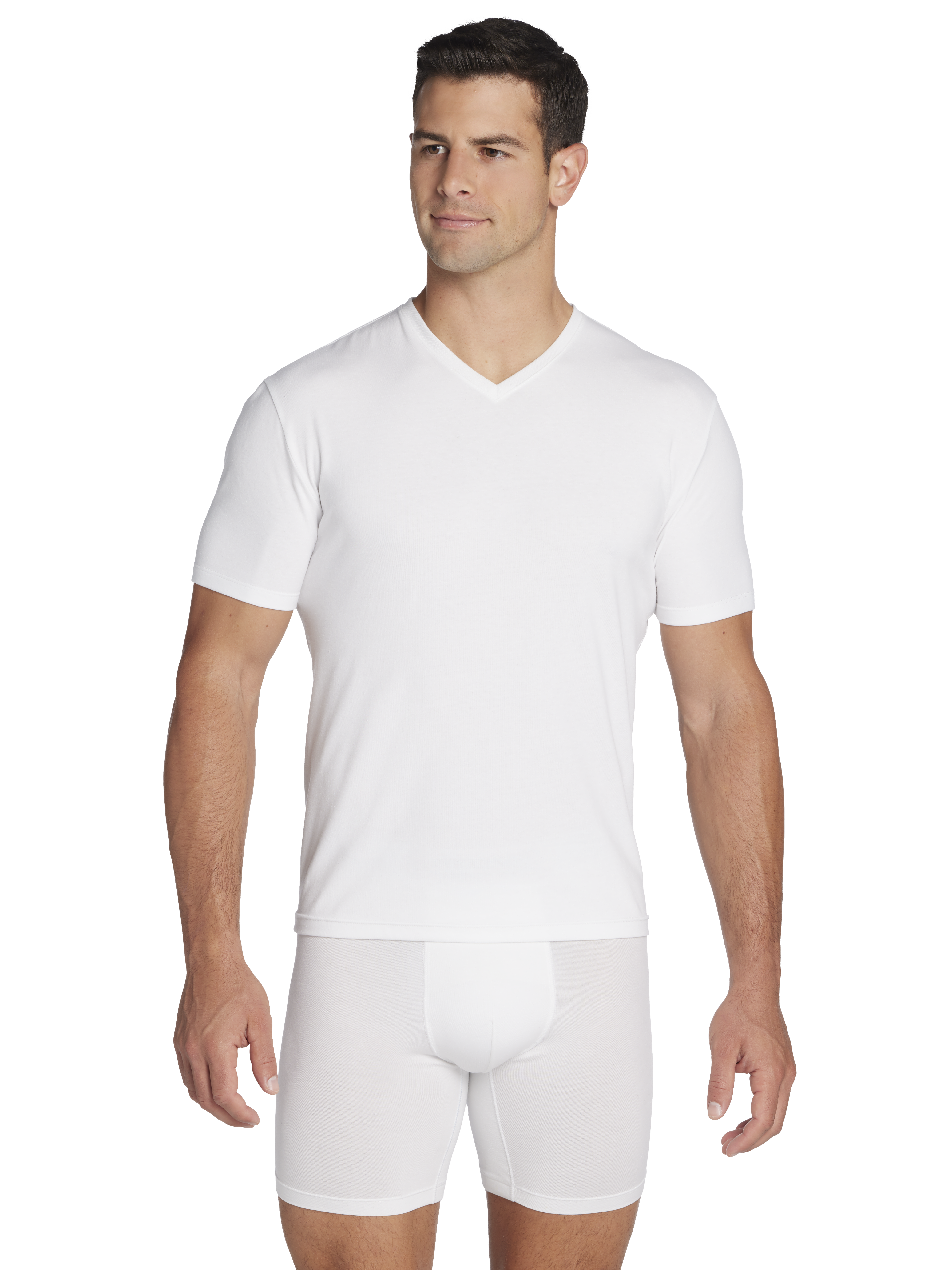 Men's Moisture-Wicking V-Neck Tee, 2-Pack