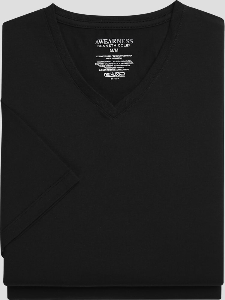 Awearness Kenneth Cole Moisture Wicking V Neck Tee 2 Pack Undershirts Men s Wearhouse