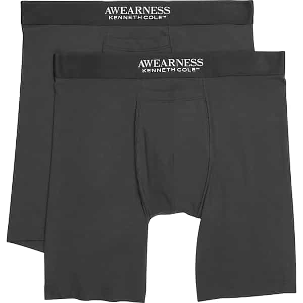 Awearness Kenneth Cole Men's Boxer Briefs, 2-Pack Black - Size: Small