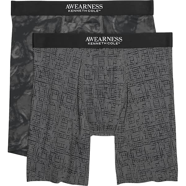 Awearness Kenneth Cole Men's Printed Boxer Briefs, 2-Pack Multi - Size: Large