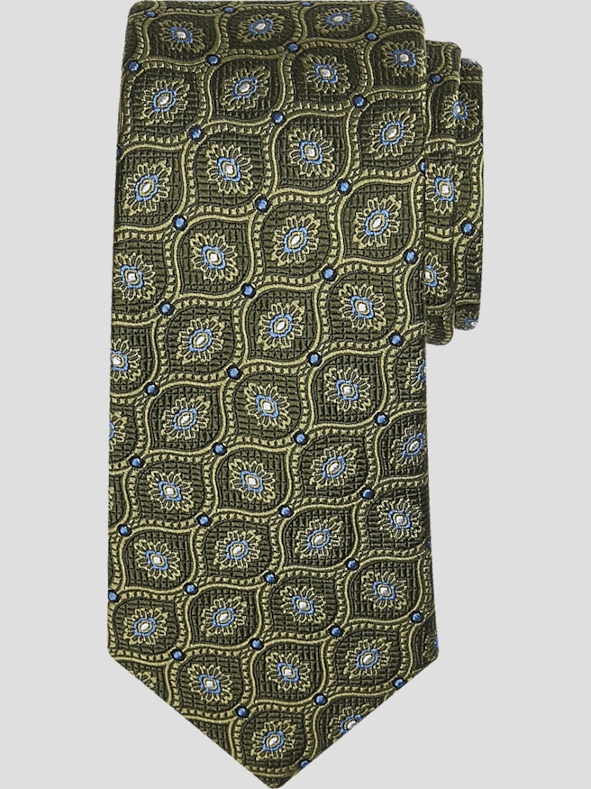 Joseph Abboud Men's Narrow Onion Medallion Tie , Green