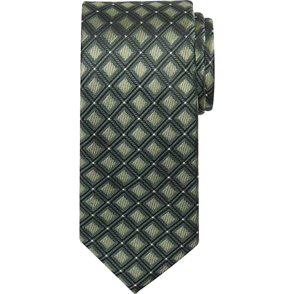 Pronto Uomo Big & Tall Men's Narrow Ombre Geo Tie Ivy - Size: XLONG - Only Available at Men's Wearhouse TMW8ZY580167
