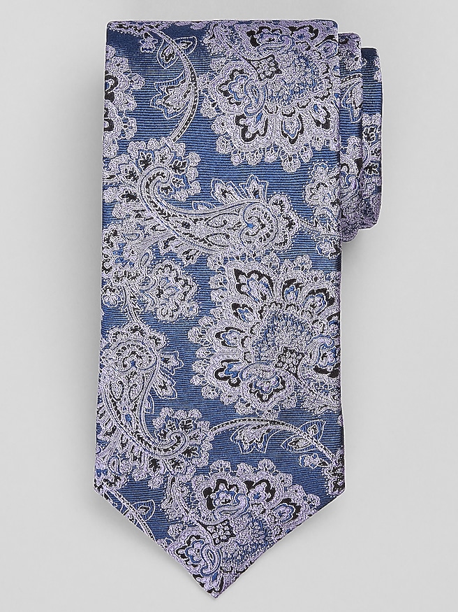 Men's Ent, Purple Wined Paisley Tie