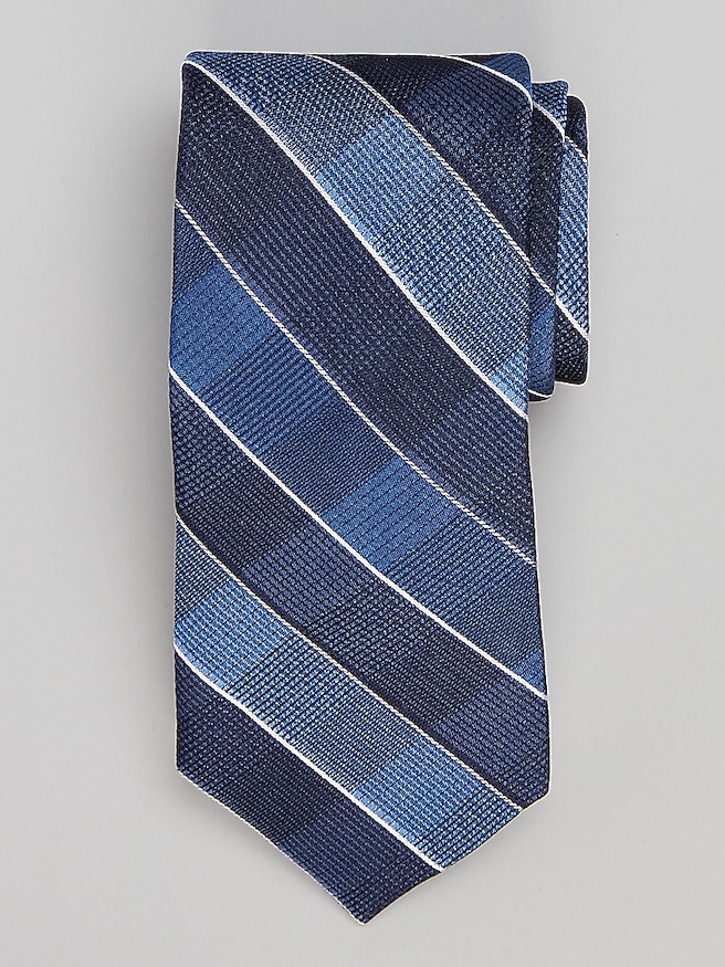 Awearness Kenneth Cole Modern Plaid Tie Blue