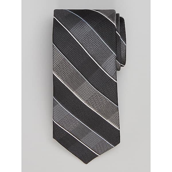Awearness Kenneth Cole Men's Modern Plaid Tie Black - Size: One Size