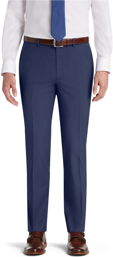 Navy Washable Cotton Stretch Pant - Custom Fit Pants