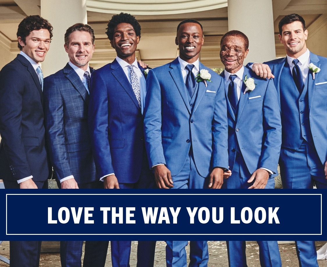 Men Sky Blue Tuxedo Suit Wedding Suit Slim Fit Suit Groomsmen Wear Bes–  SAINLY