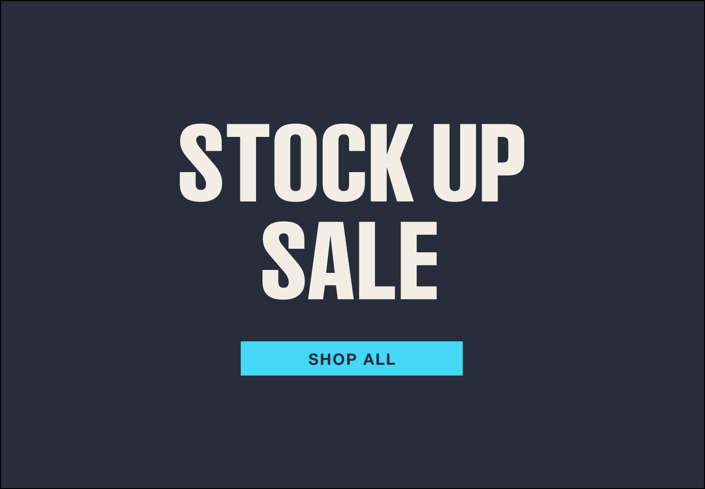 Stock Up Sale. Shop all.