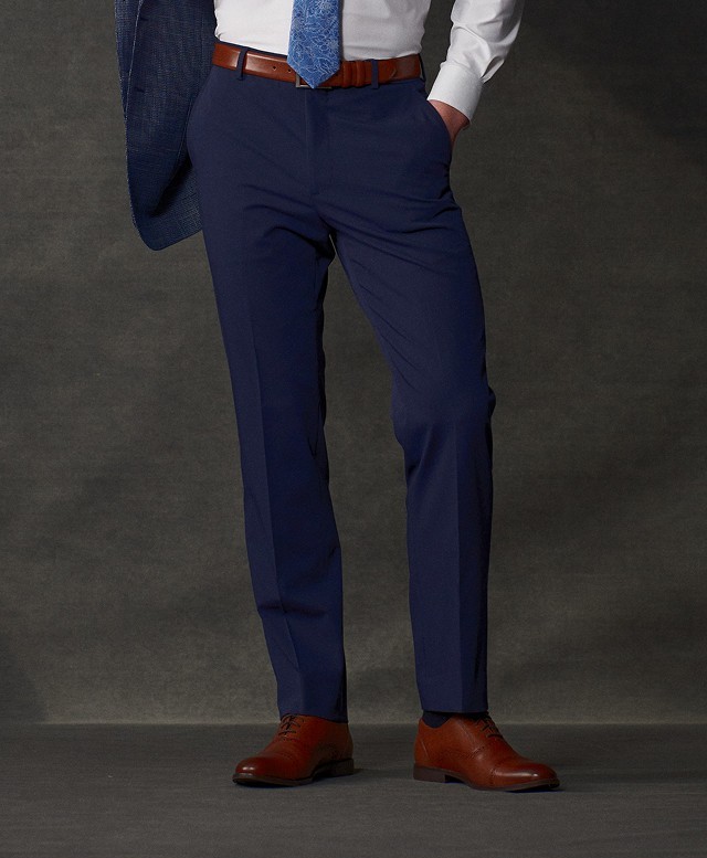 Navy dress pants and brown shoes. Pants buy 1 get 1 50 percent off.