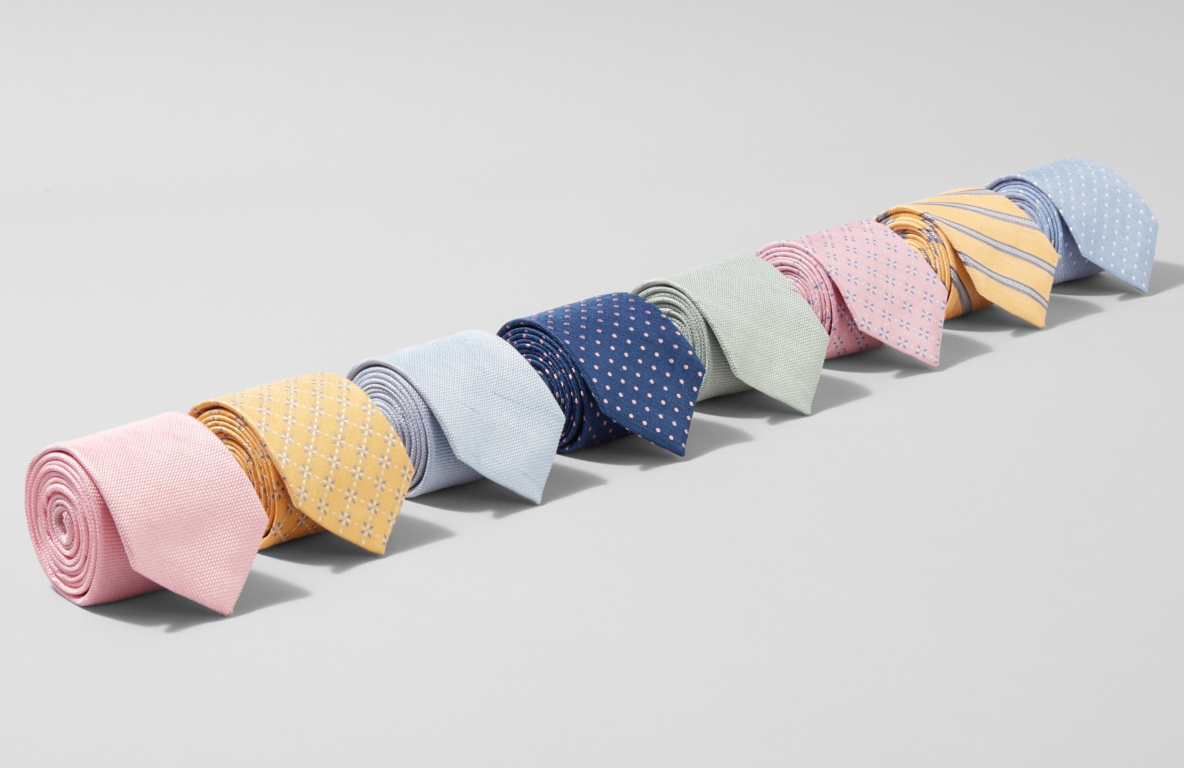 Linen accessories styled on a flat surface