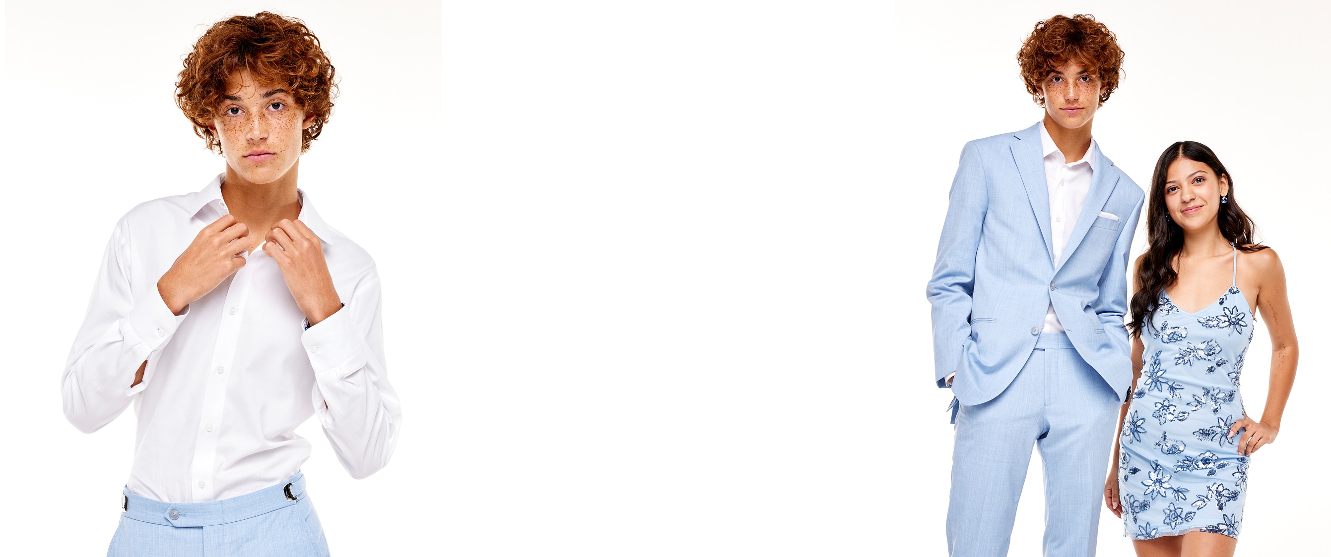 Teen models in rental formal wear